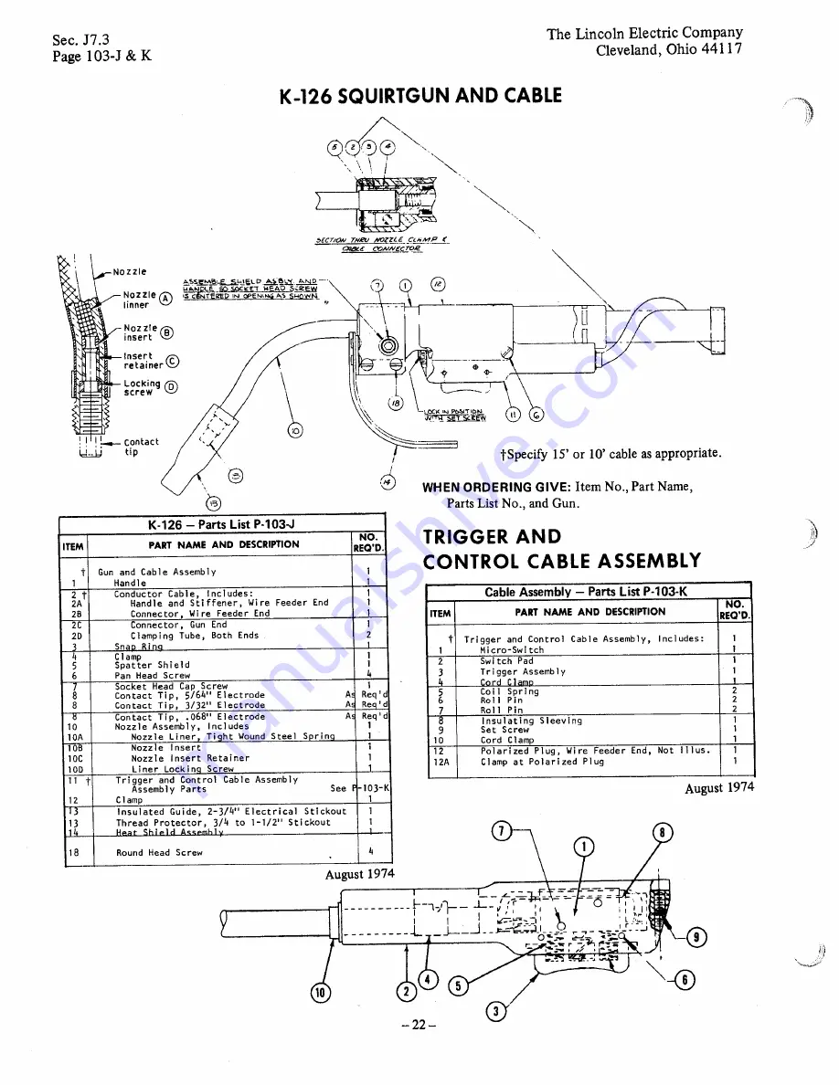 Lincoln Electric IM-267 Operating Manual Download Page 22