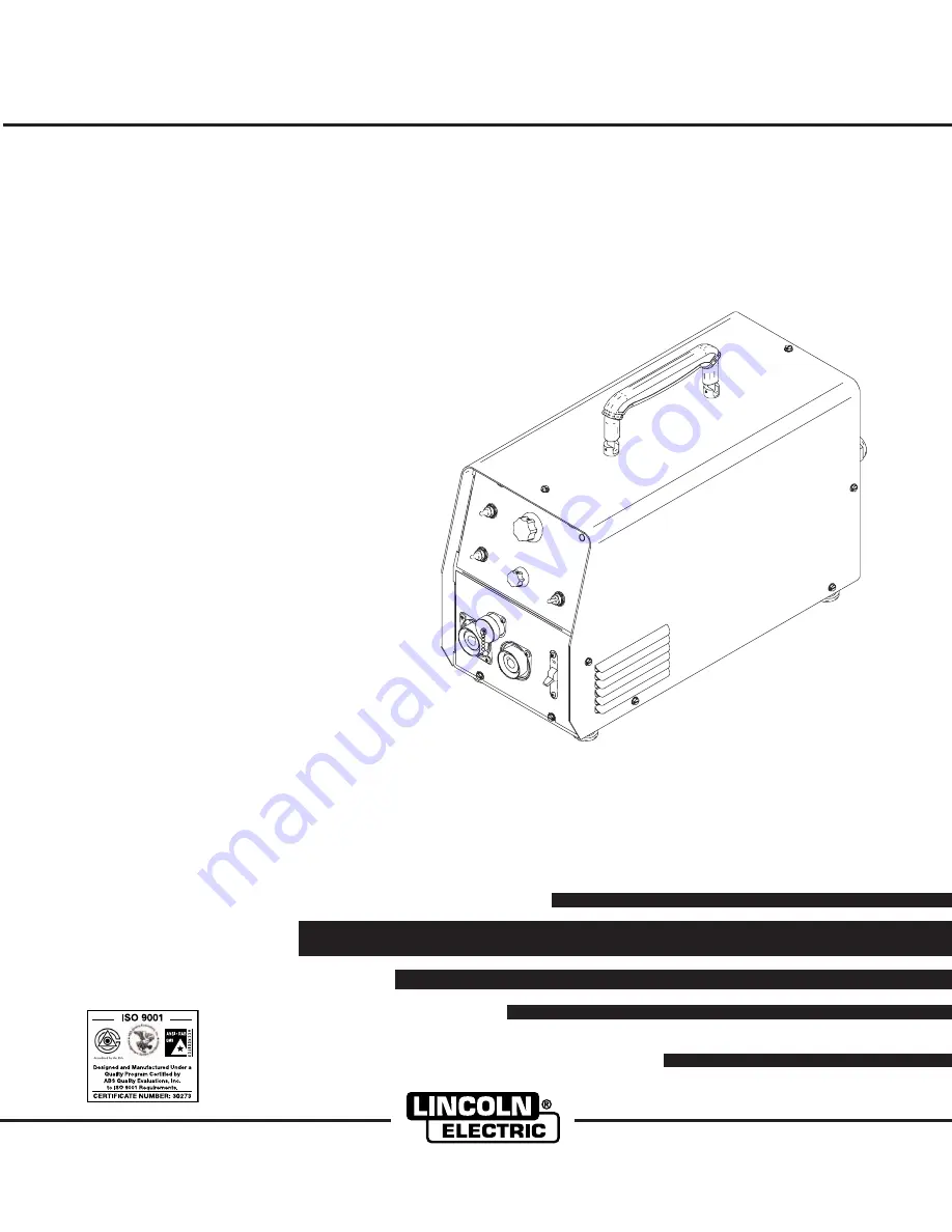 Lincoln Electric Invertec V275-S Operator'S Manual Download Page 1