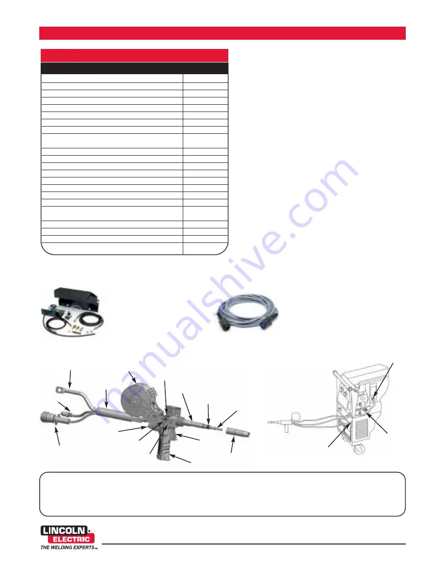 Lincoln Electric MAGNUM 250 LX Technical Specifications Download Page 2