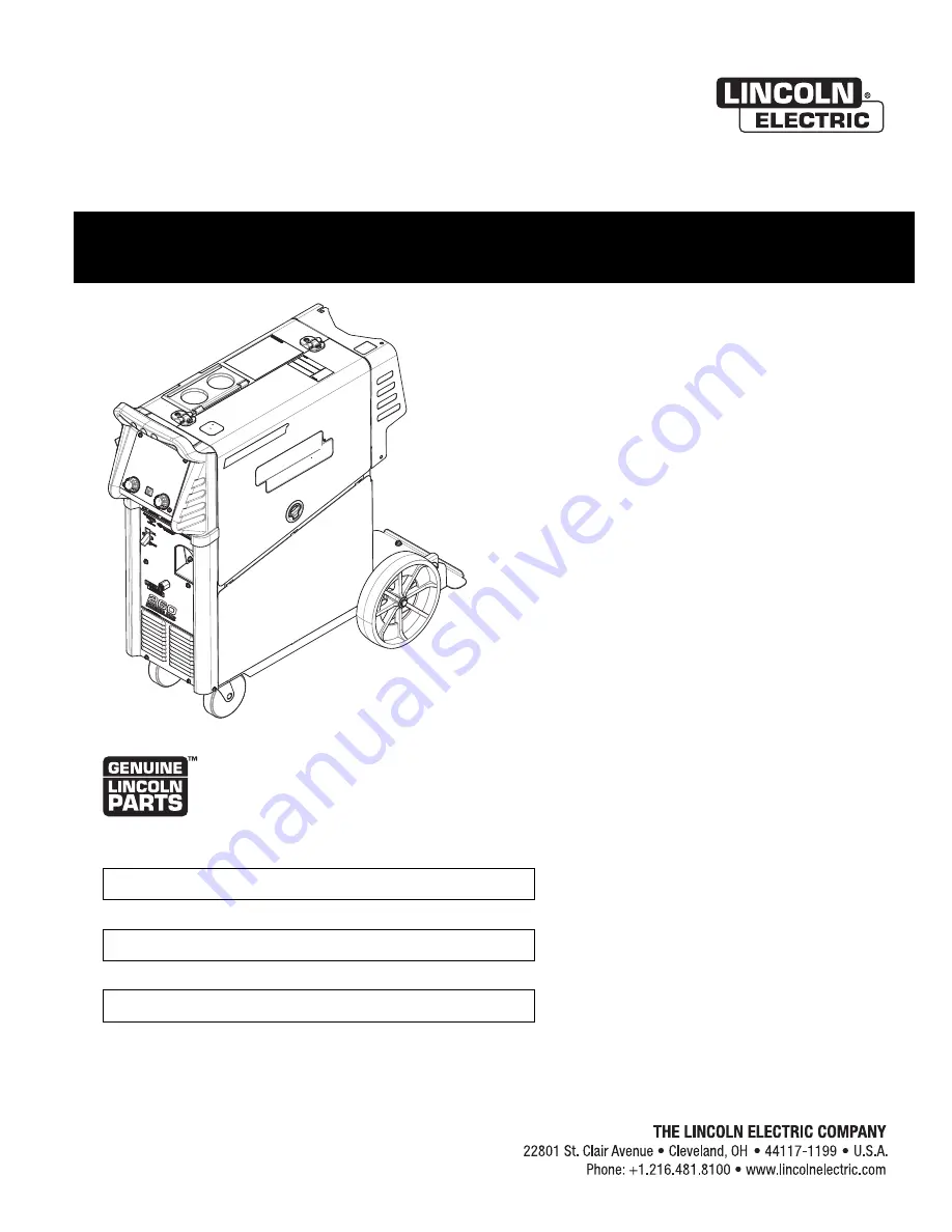 Lincoln Electric Power MIG 260 Operator'S Manual Download Page 1