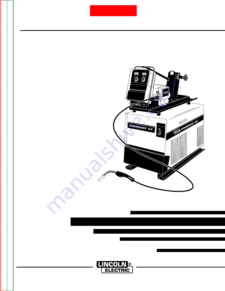 Lincoln Electric POWER WAVE 455 Service Manual Download Page 1