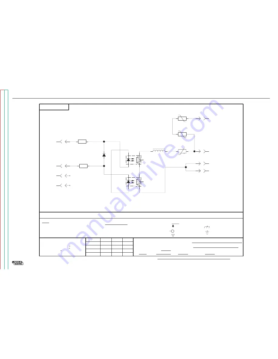 Lincoln Electric POWER WAVE 455 Service Manual Download Page 182