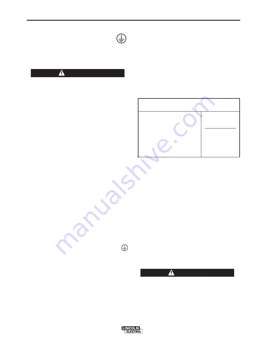 Lincoln Electric VANTAGE 400 AU 11959 Operator'S Manual Download Page 16