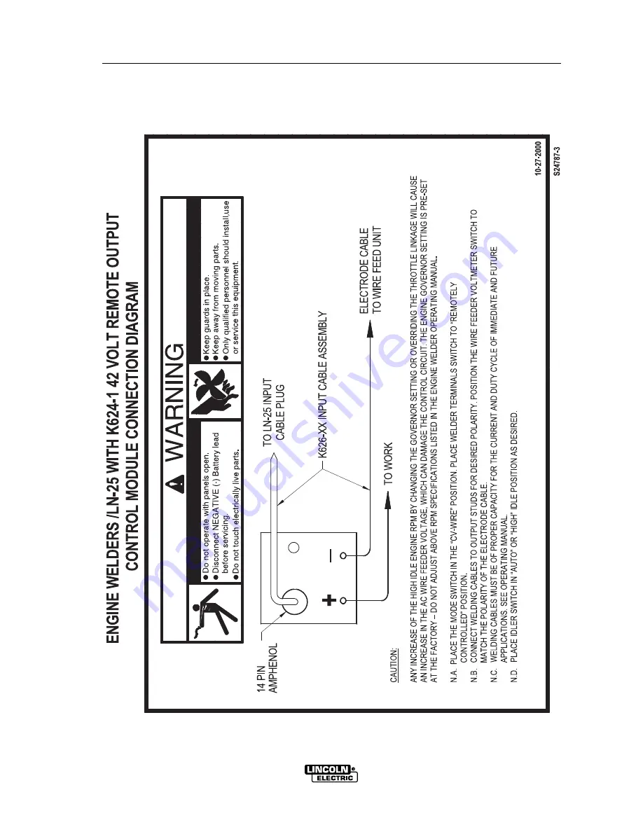 Lincoln Electric VANTAGE 575 CUMMINS Operator'S Manual Download Page 45