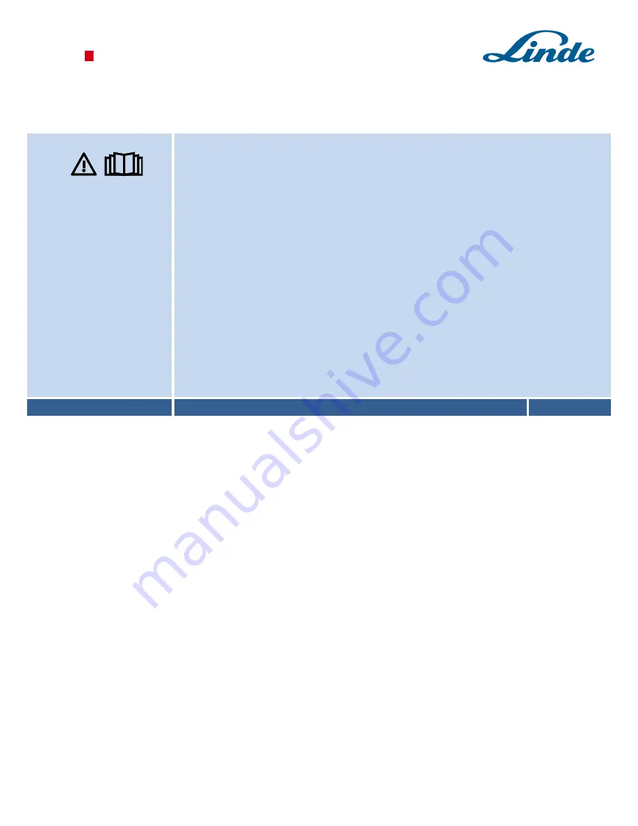 Linde ARCLINE Cool 1 Operating Instructions Manual Download Page 1