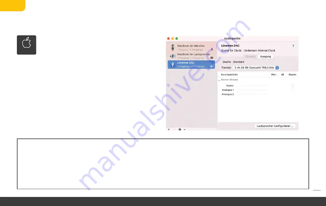 Lindemann LIMETREE USB-DAC Manual Download Page 10