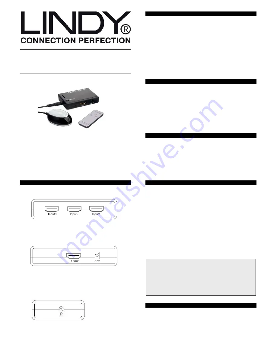 Lindy 38033 User Manual Download Page 1