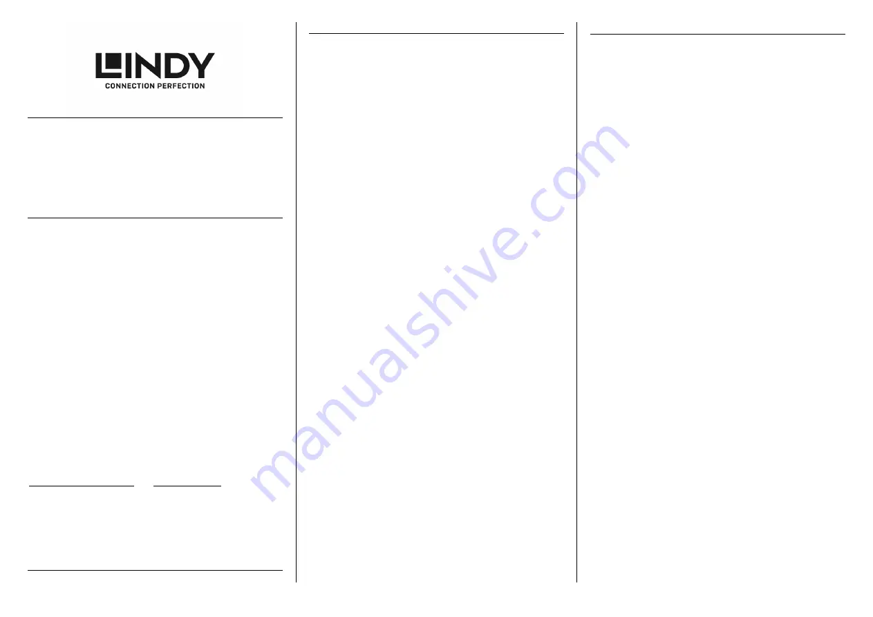 Lindy 43332 User Manual Download Page 1