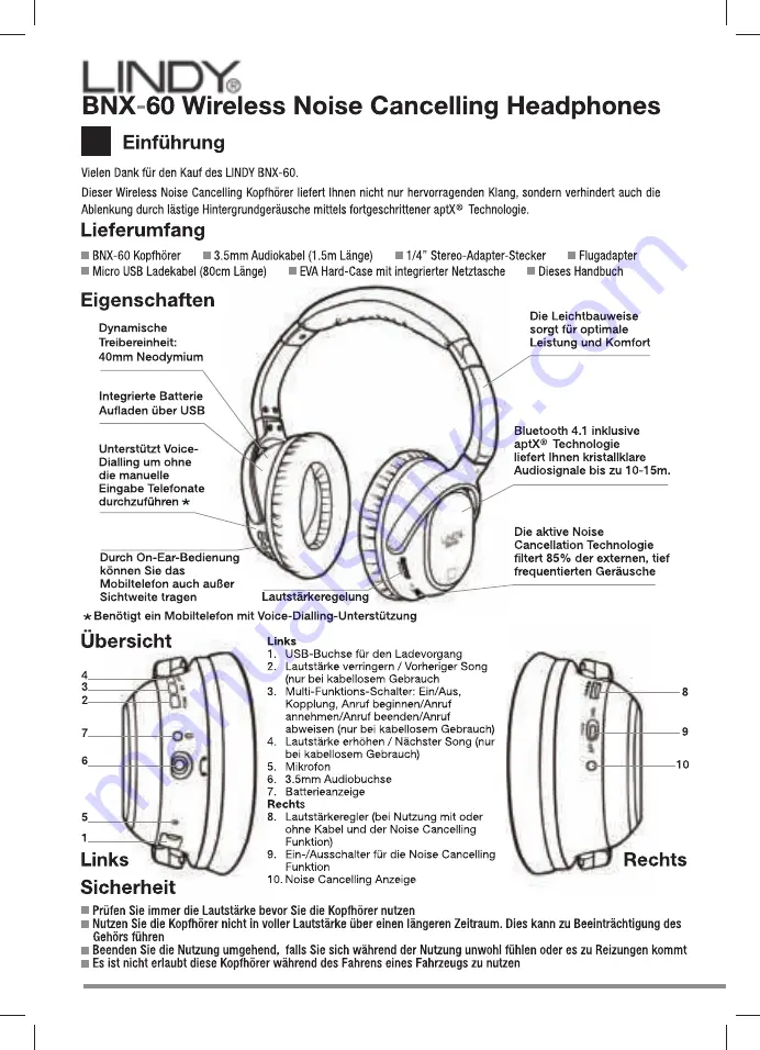 Lindy BNX-60 Скачать руководство пользователя страница 4