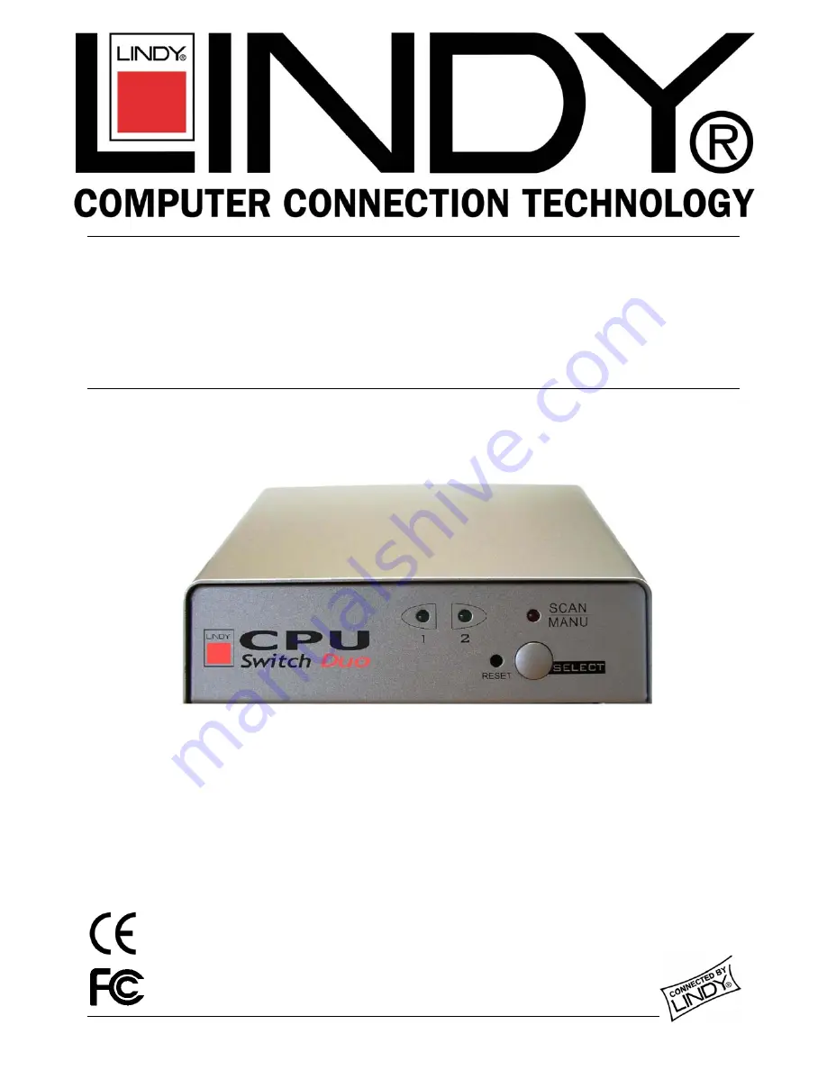 Lindy CPU Switch Duo Скачать руководство пользователя страница 1