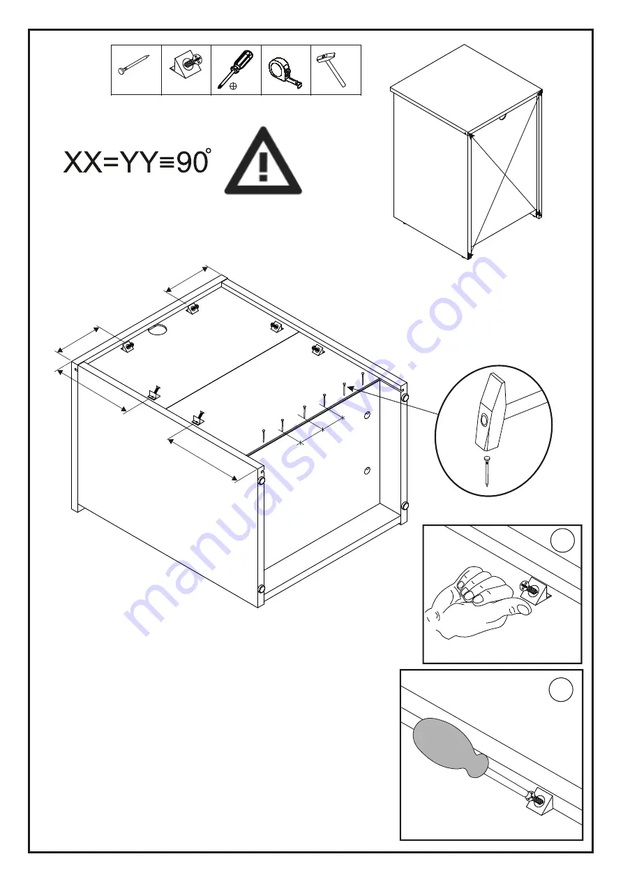 Linea Deco CELIAN CHEVET CARLOS 40 1S Assembling Instructions Download Page 8