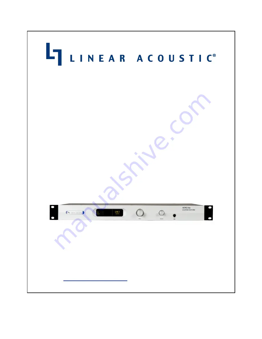 Linear Acoustic AERO.lite User Manual Download Page 1