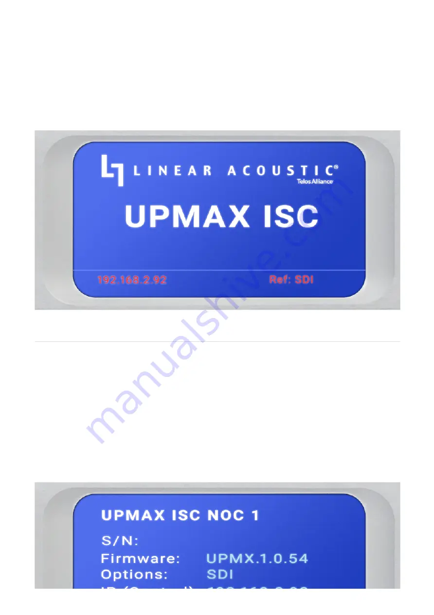 Linear Acoustic UPMAX ISC Manual Download Page 11