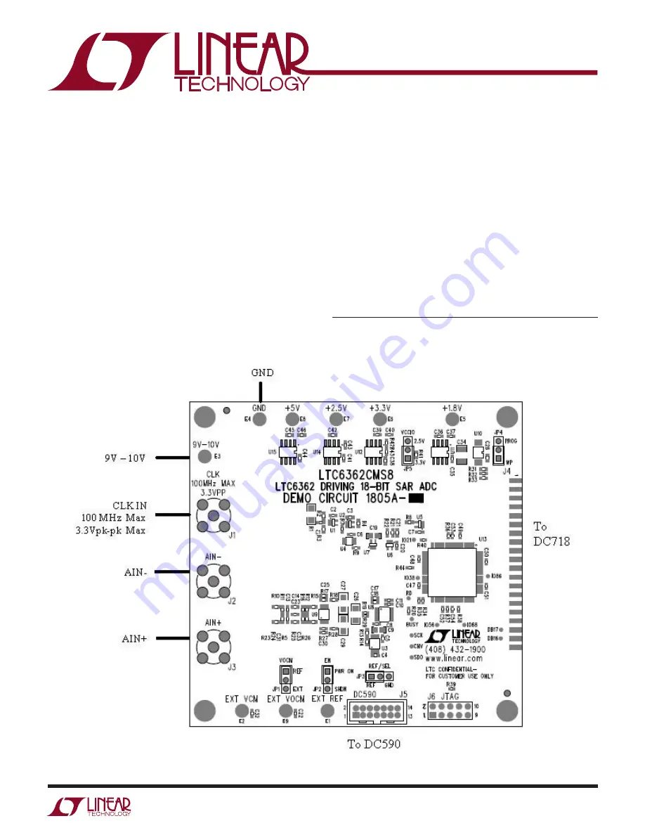 Linear Technology 584-DC1805A-A Manual Download Page 1