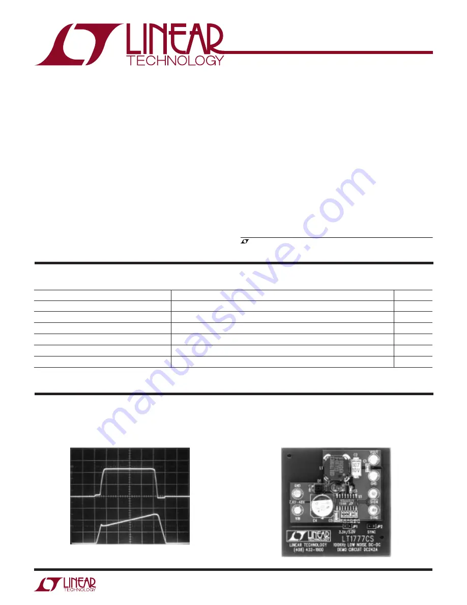 Linear Technology DC242 Demo Manual Download Page 1