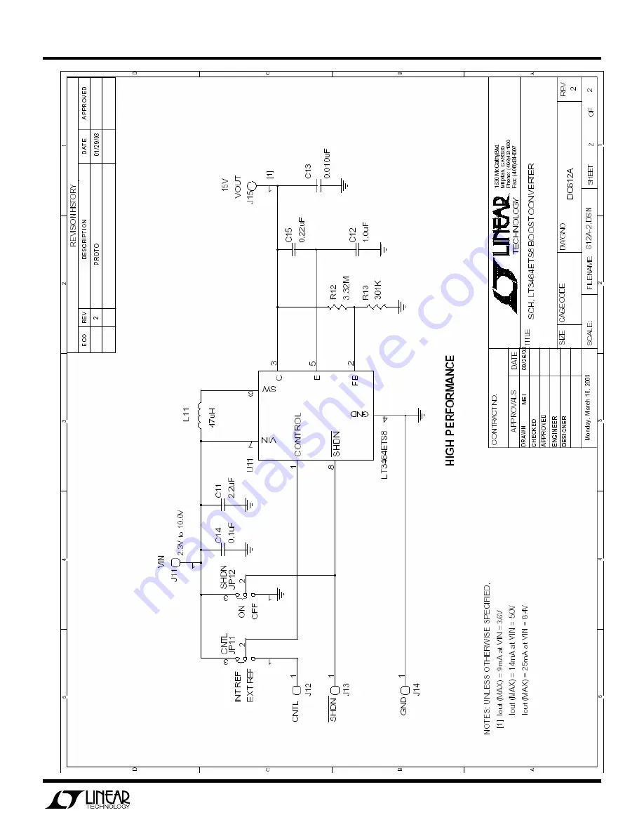 Linear Technology LT3464ETS8 Quick Start Manual Download Page 4