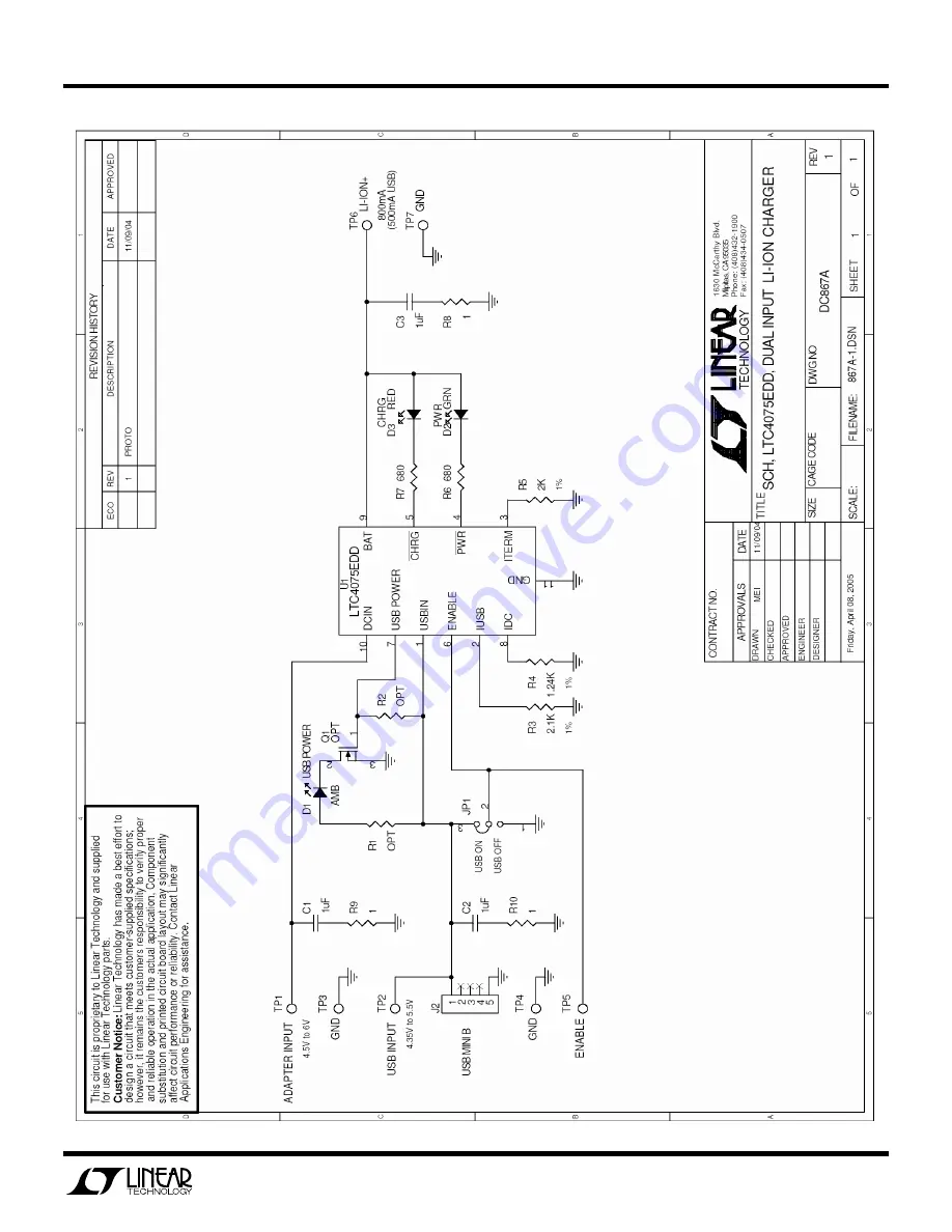 Linear Technology LTC4075XEDD Скачать руководство пользователя страница 4