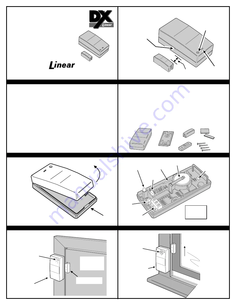 Linear DOOR/WINDOW TRANSMITTER DXT-31 Скачать руководство пользователя страница 1