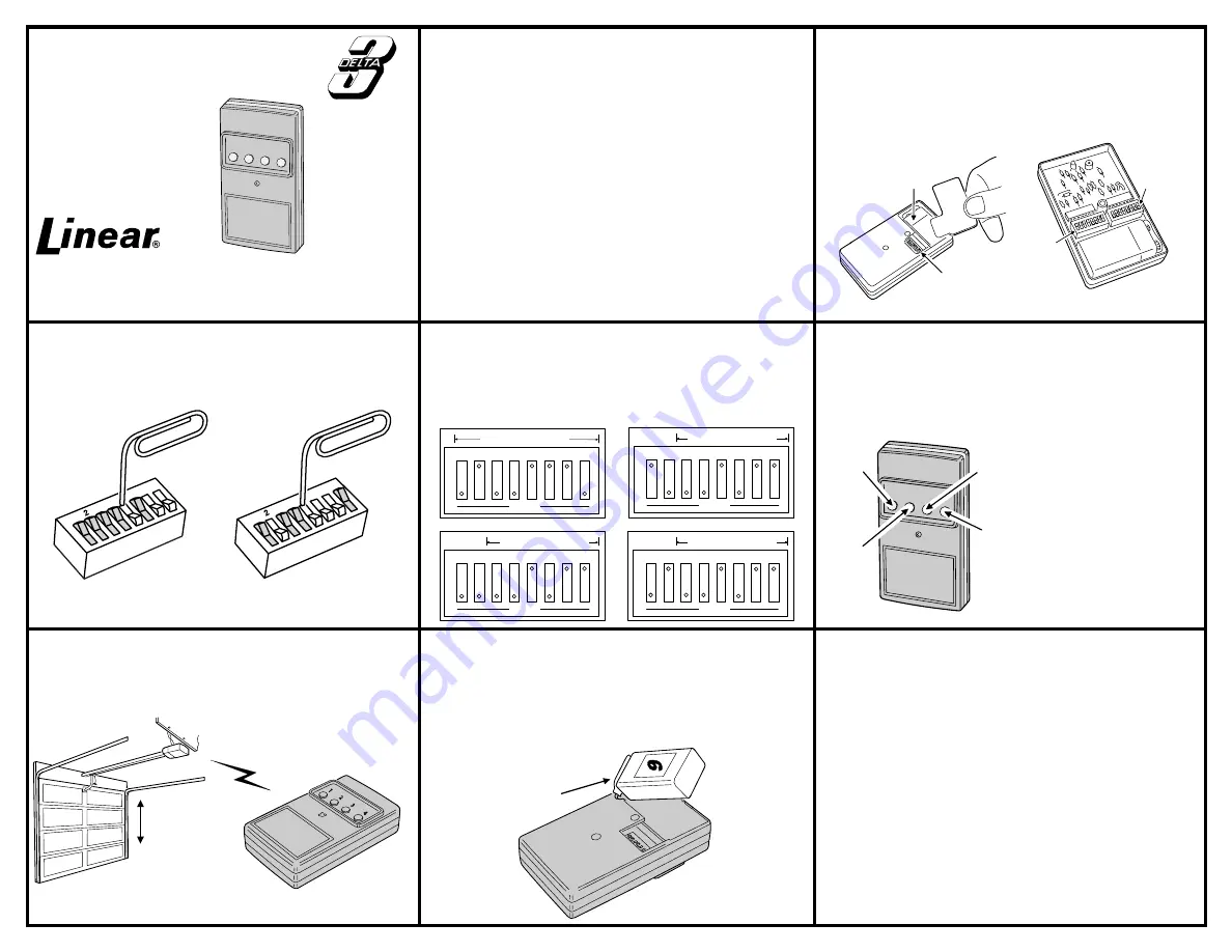 Linear DT-3 Plus 1 Code Setting Instructions Download Page 1