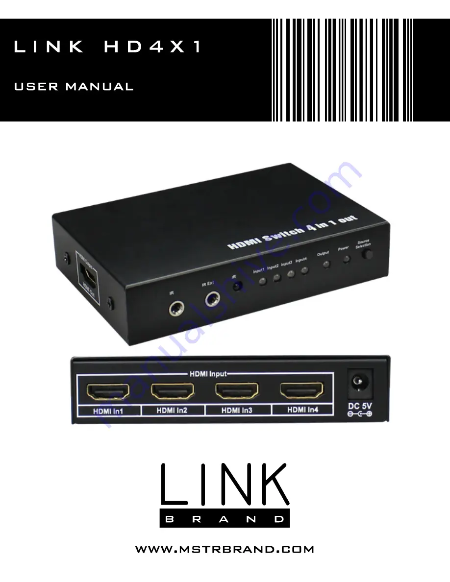 Link Brand HD4X1 User Manual Download Page 1