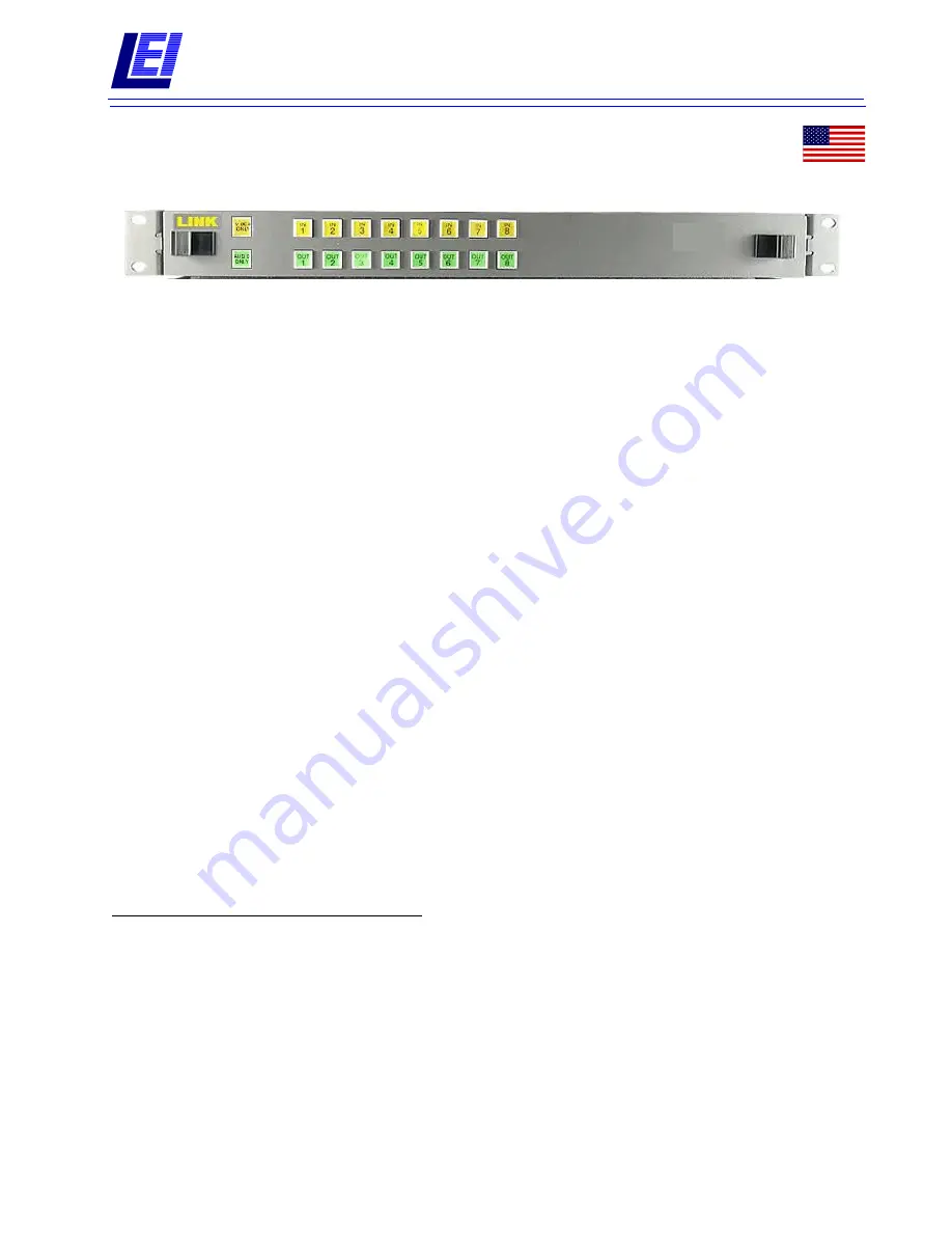 Link 8x8 HD/SDI Specification Sheet Download Page 1