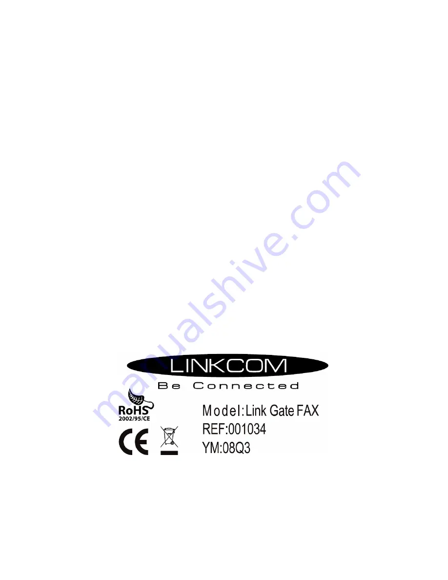 Linkcom Link Gate FAX User Manual Download Page 9