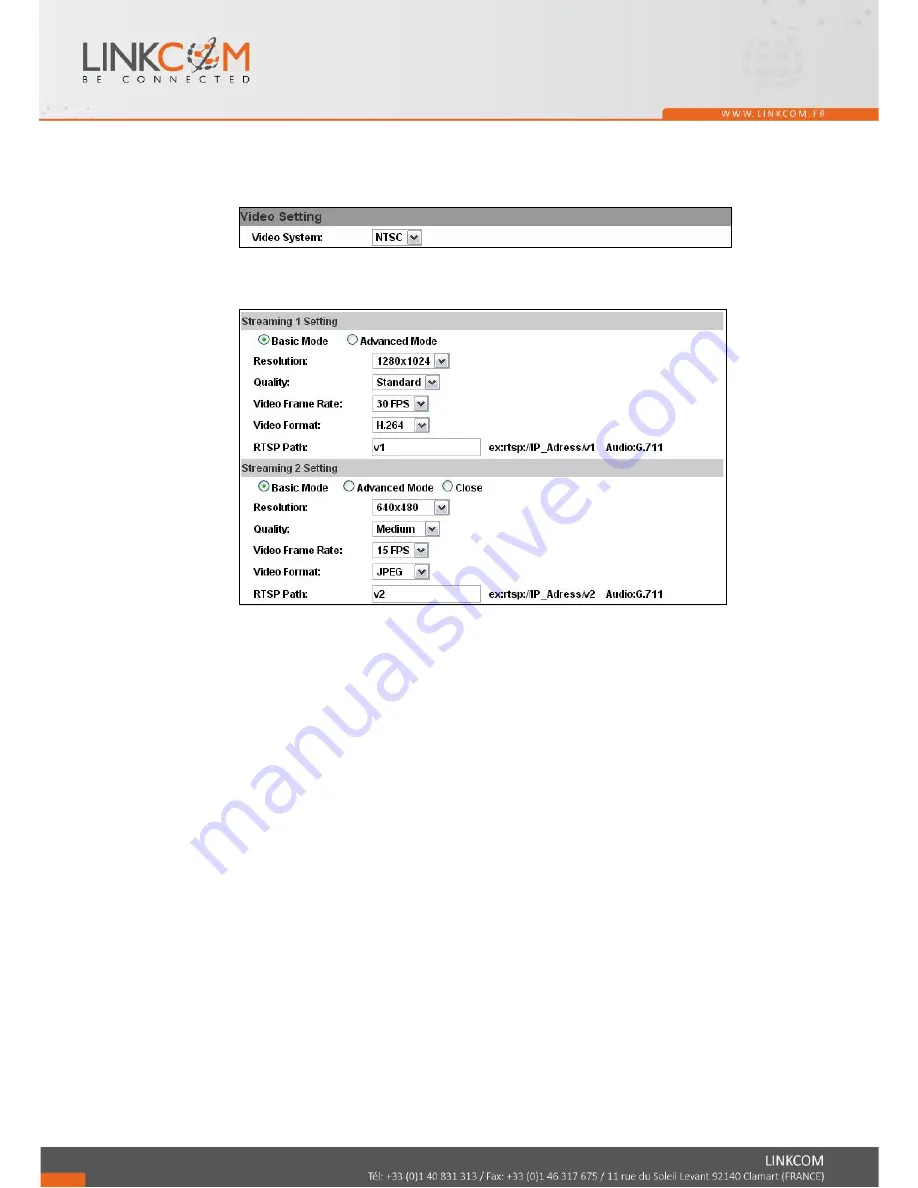 Linkcom Link View CDPTZIN1.3MP User Manual Download Page 52