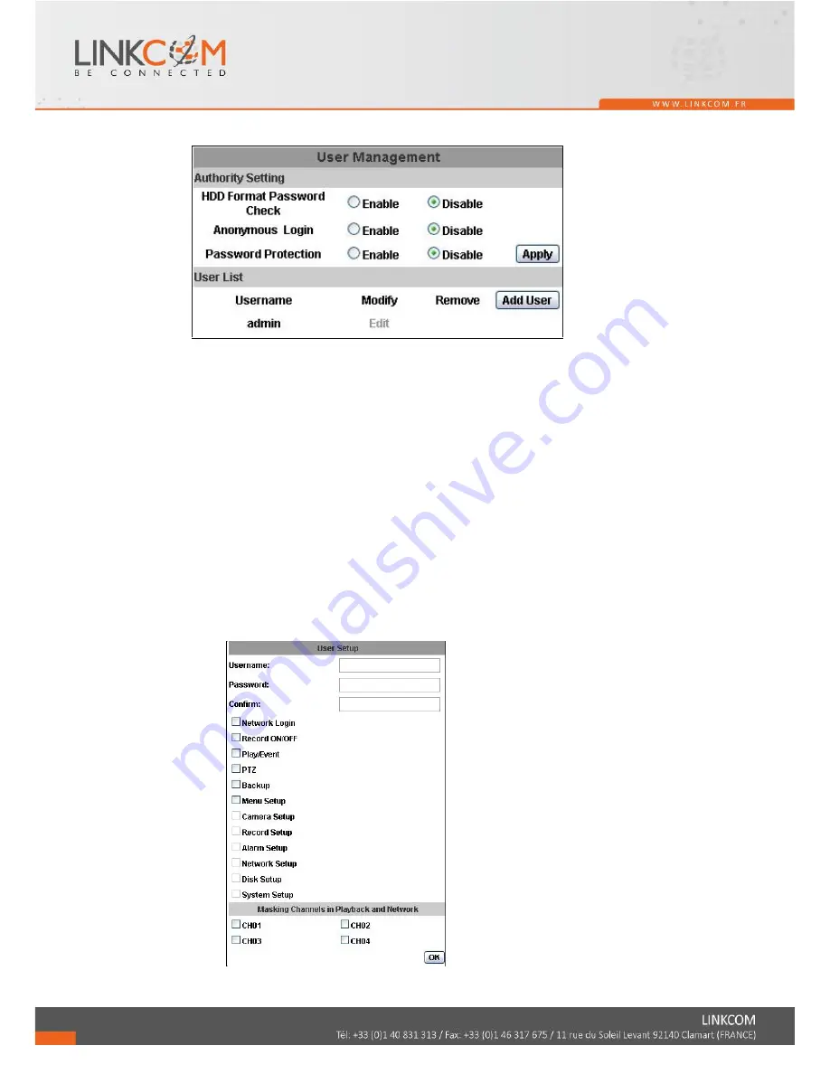 Linkcom Link View NVR4 User Manual Download Page 70