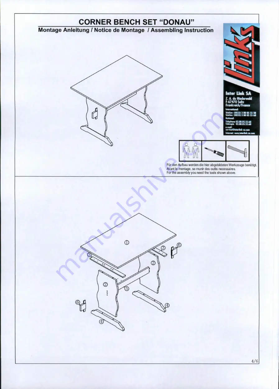 Links DONAU 20900140 Assembling Instruction Download Page 4