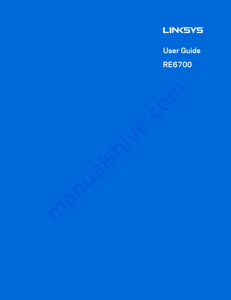 Linksys RE6700 User Manual Download Page 1