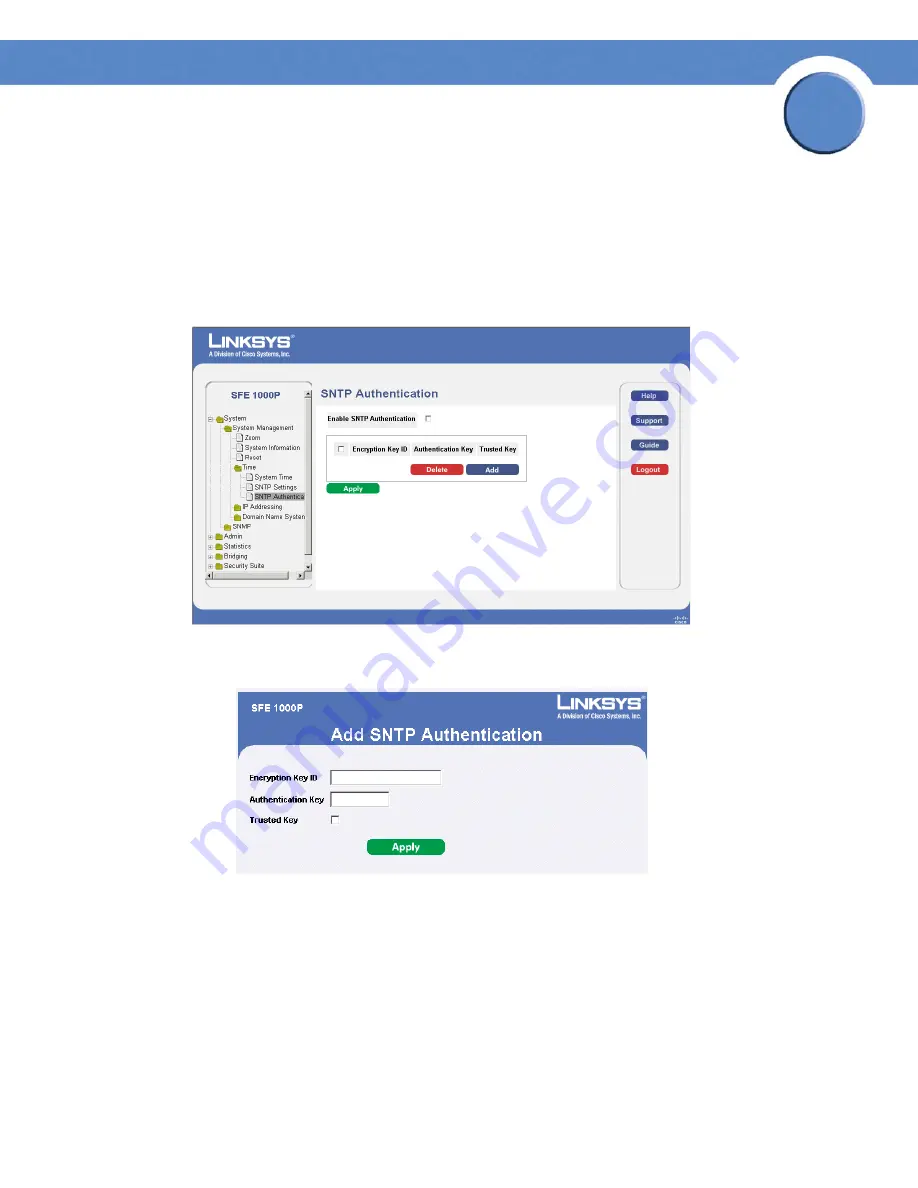 Linksys SFE1000P Administration Manual Download Page 135