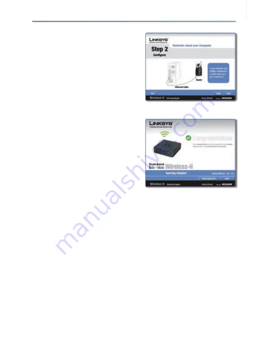 Linksys WGA600N - Wireless-N Gaming Adapter Bridge Quick Installation Manual Download Page 10