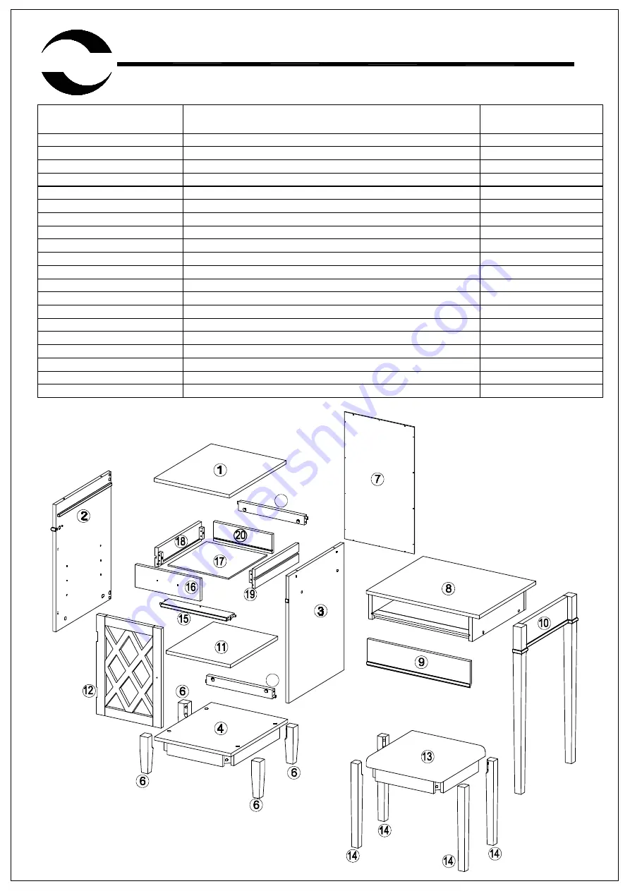 Linon 58036SIL-01-KD-U Скачать руководство пользователя страница 3