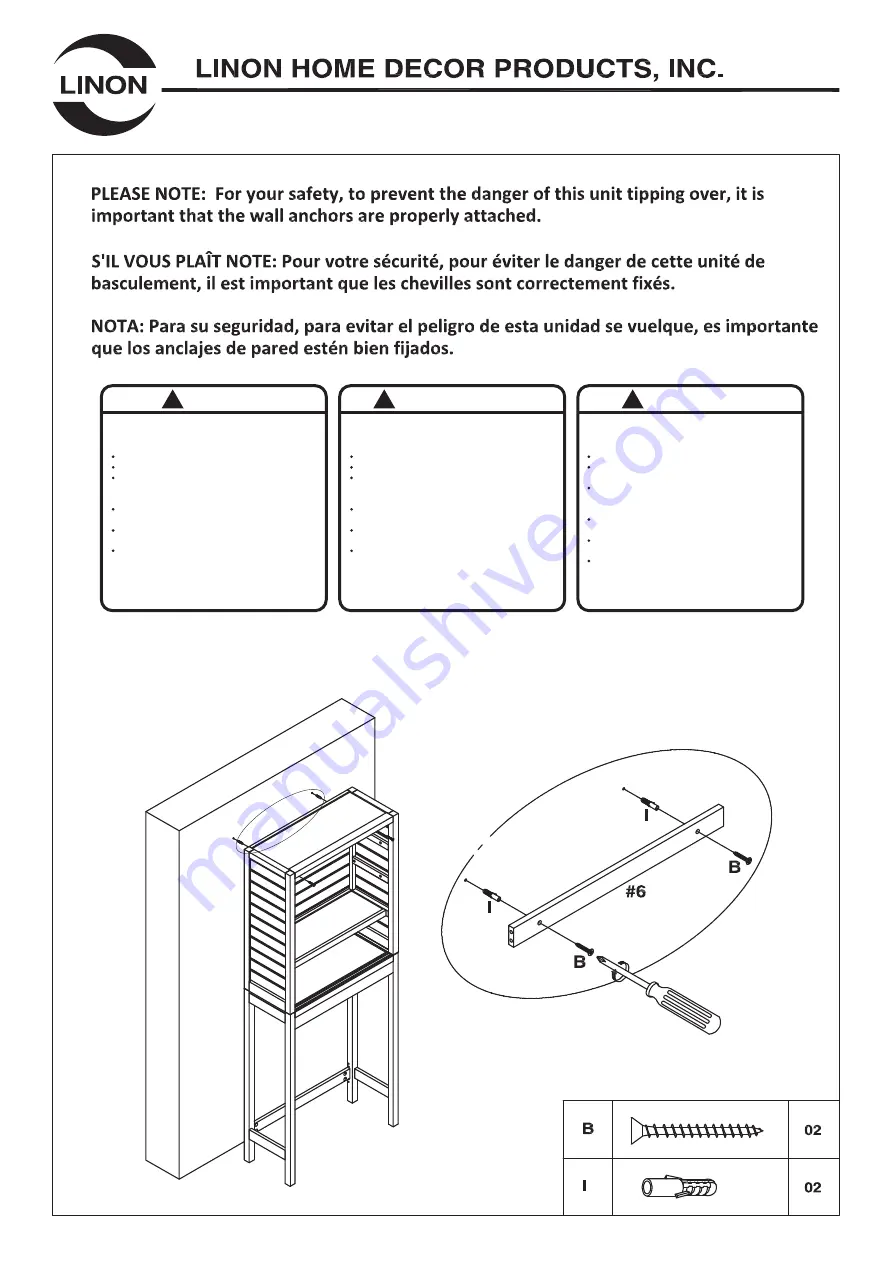 Linon 980211NAT01U Manual Download Page 10