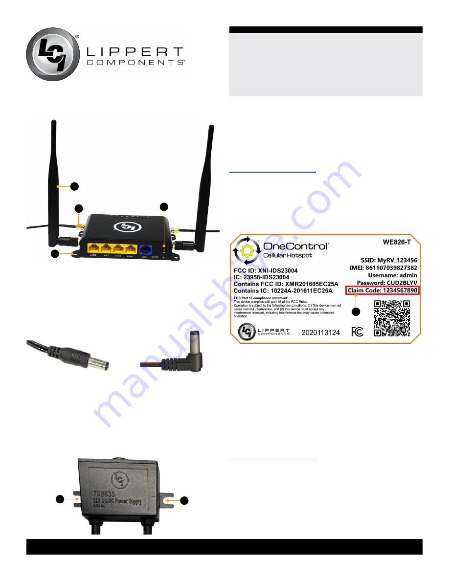 Lippert Components 805592 Скачать руководство пользователя страница 5