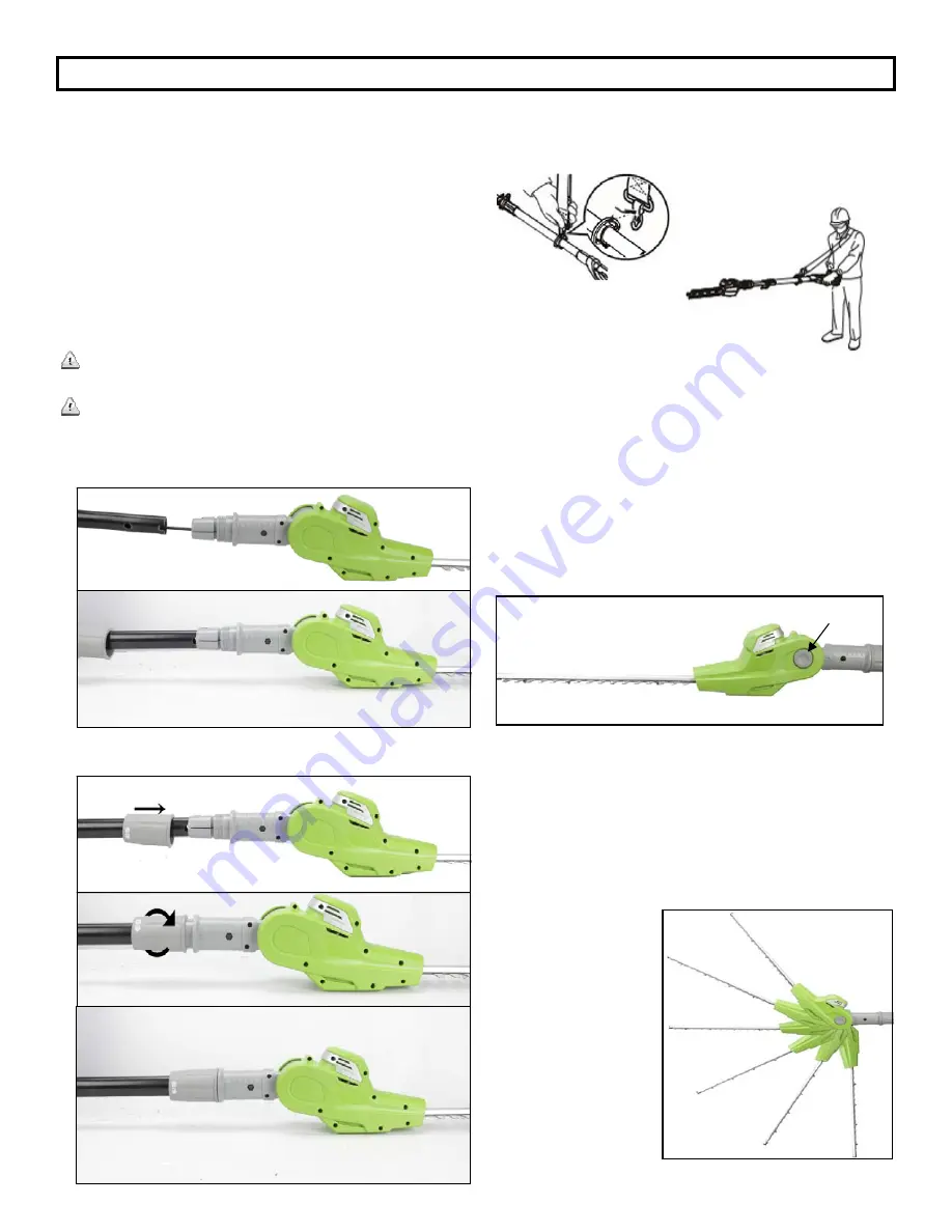 Lithium Earthwise LPHT12417 Operator'S Manual Download Page 11