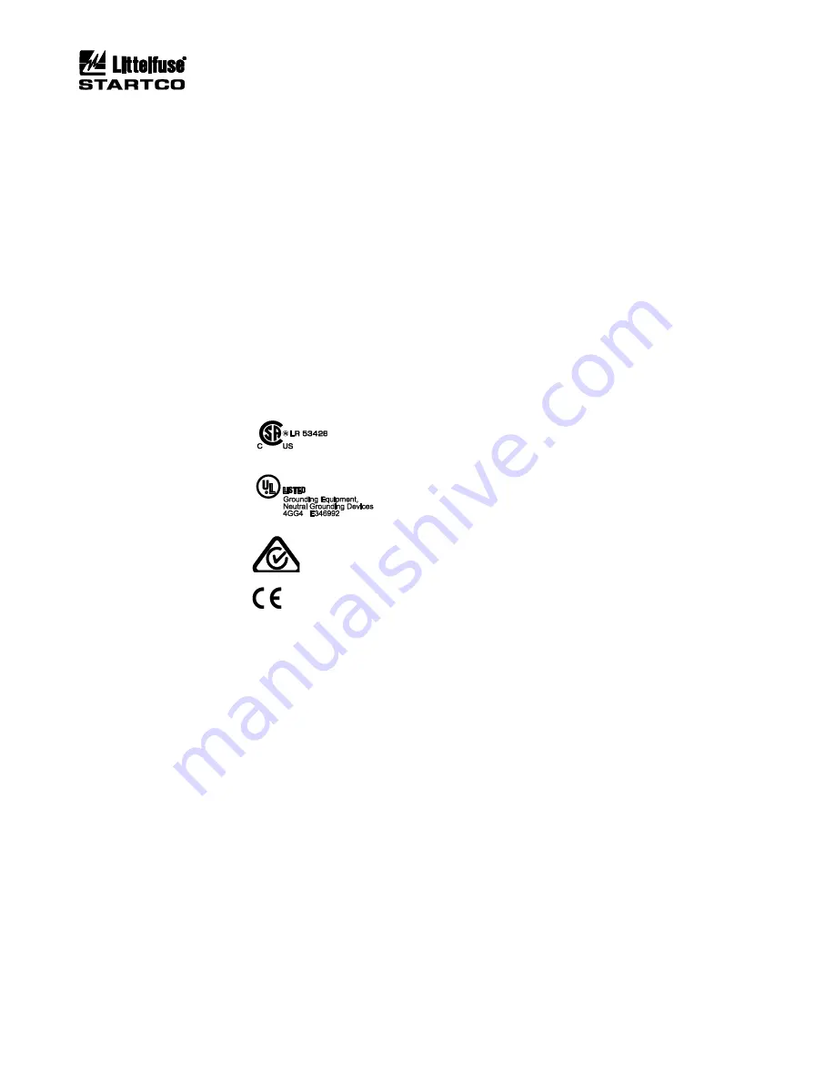 Littelfuse Startco SE-330HV Manual Download Page 34