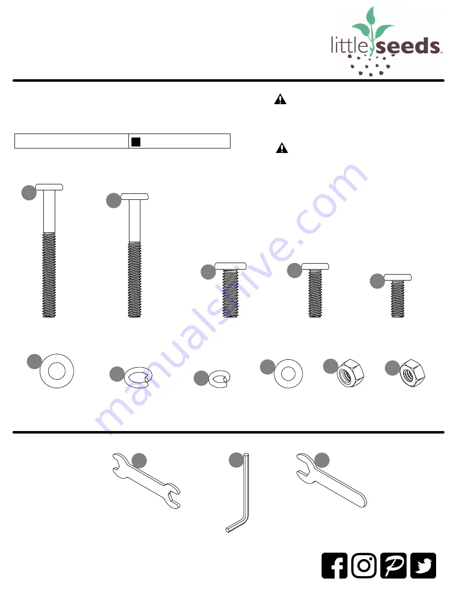 Little Seeds Metal Bed with Casters 4395419LS Manual Download Page 9