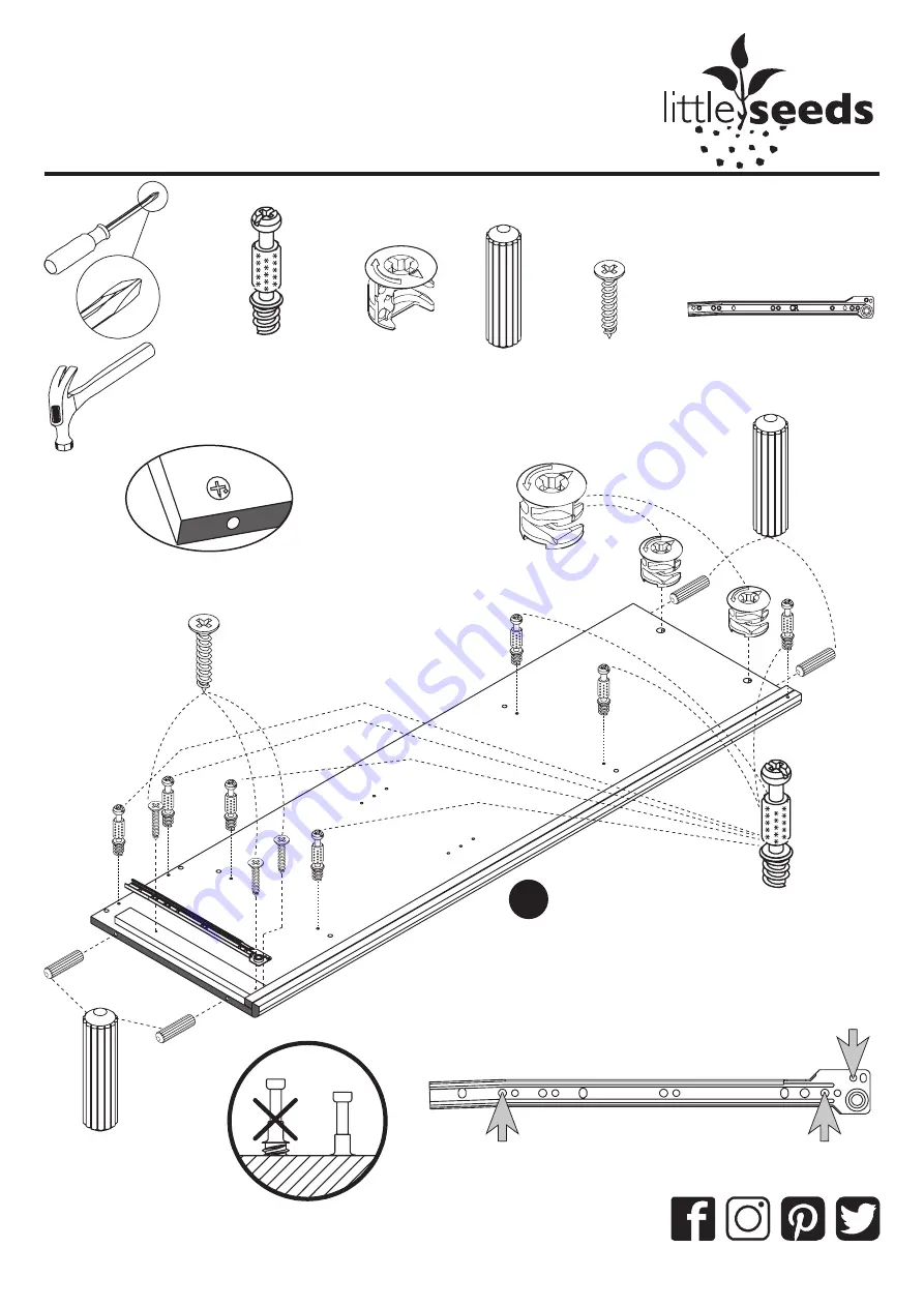 Little Seeds Piper Bookcase 6857096BRU Assembly Manual Download Page 11