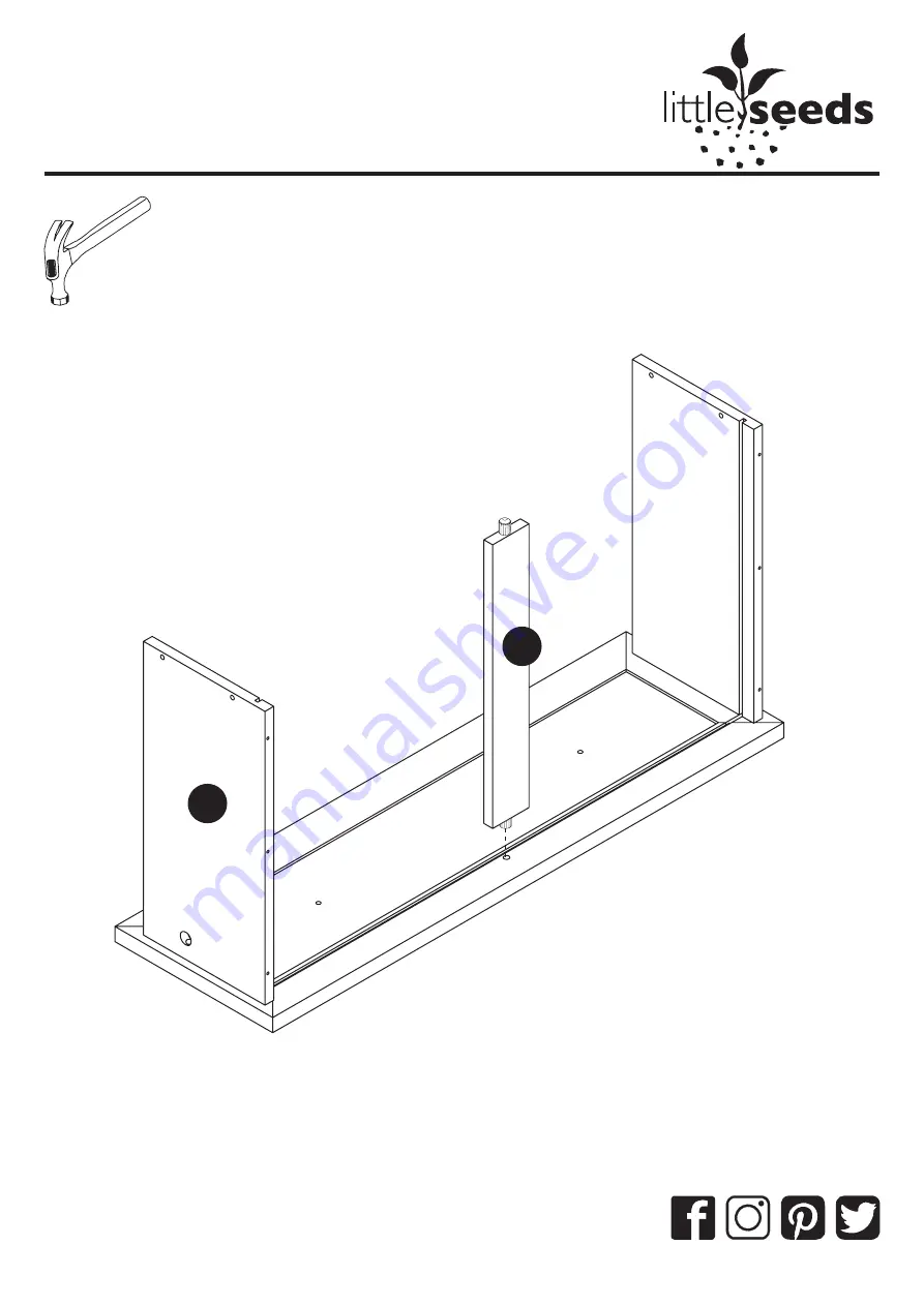 Little Seeds Piper Bookcase 6857096BRU Assembly Manual Download Page 19