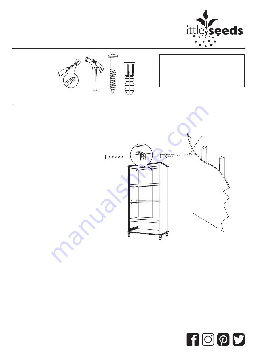 Little Seeds Piper Bookcase 6857096BRU Assembly Manual Download Page 35