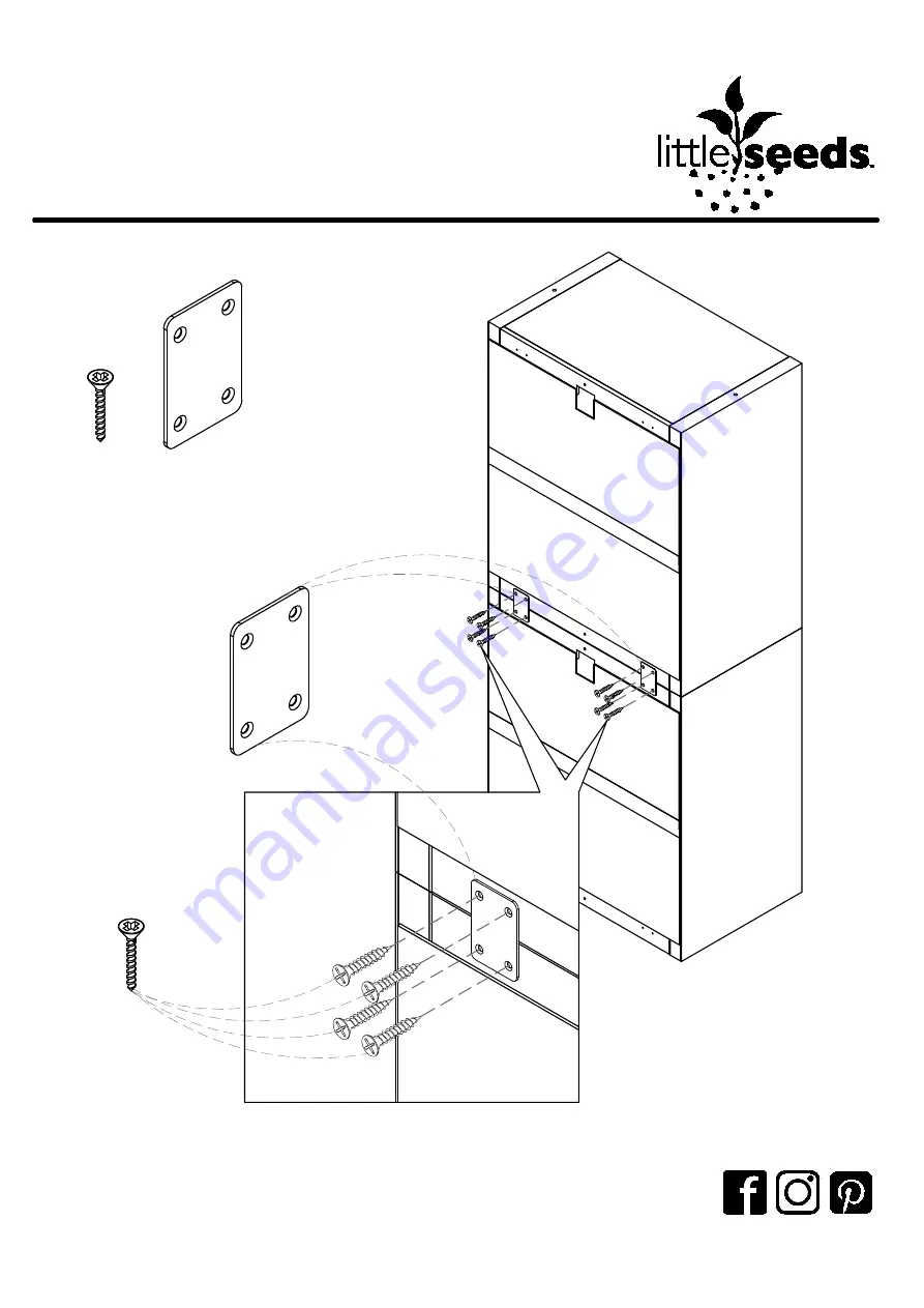 Little Seeds Sierra Ridge 2 Door Stacker 6821096COM Assembly Manual Download Page 22