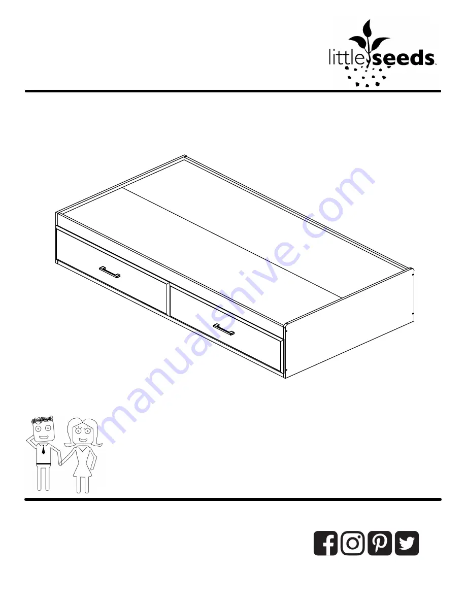 Little Seeds Twin Mates 9060103COM Assembly Manual Download Page 2