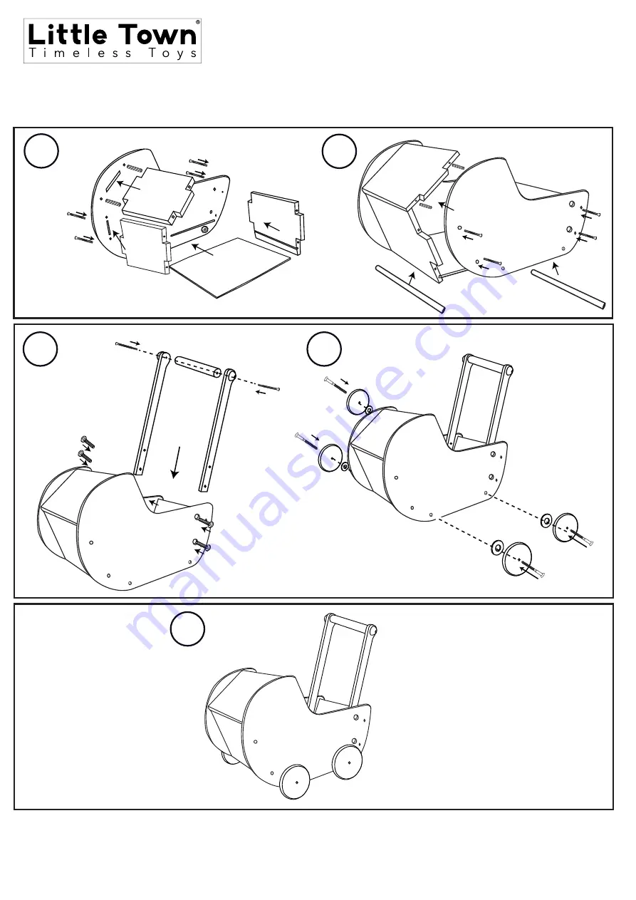 Little Town WOODEN PRAM Manual Download Page 2