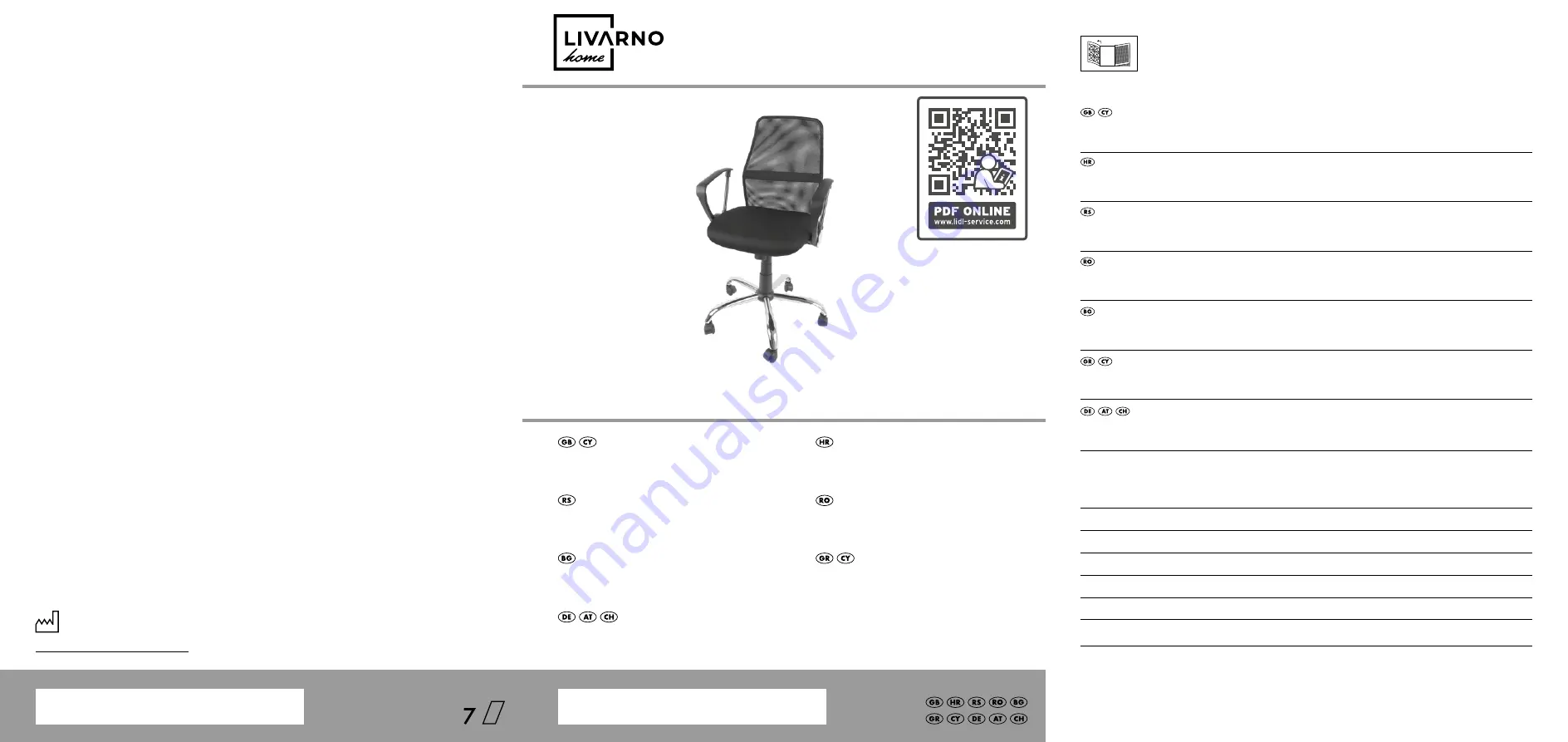 LIVARNO home 354492 2010 Assembly Instructions Manual Download Page 1