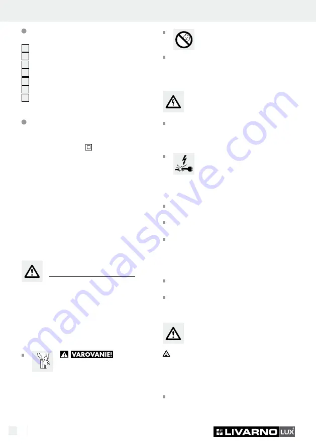 LIVARNO LUX 103128 Operation And Safety Notes Download Page 20