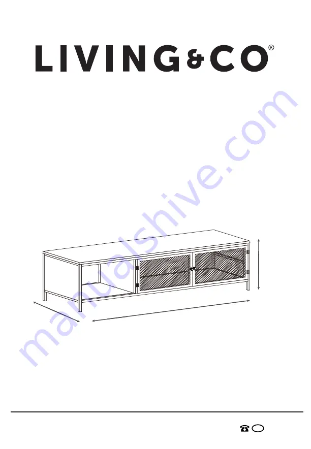 Living & Co Hudson Entertainment Unit Instruction Manual Download Page 1