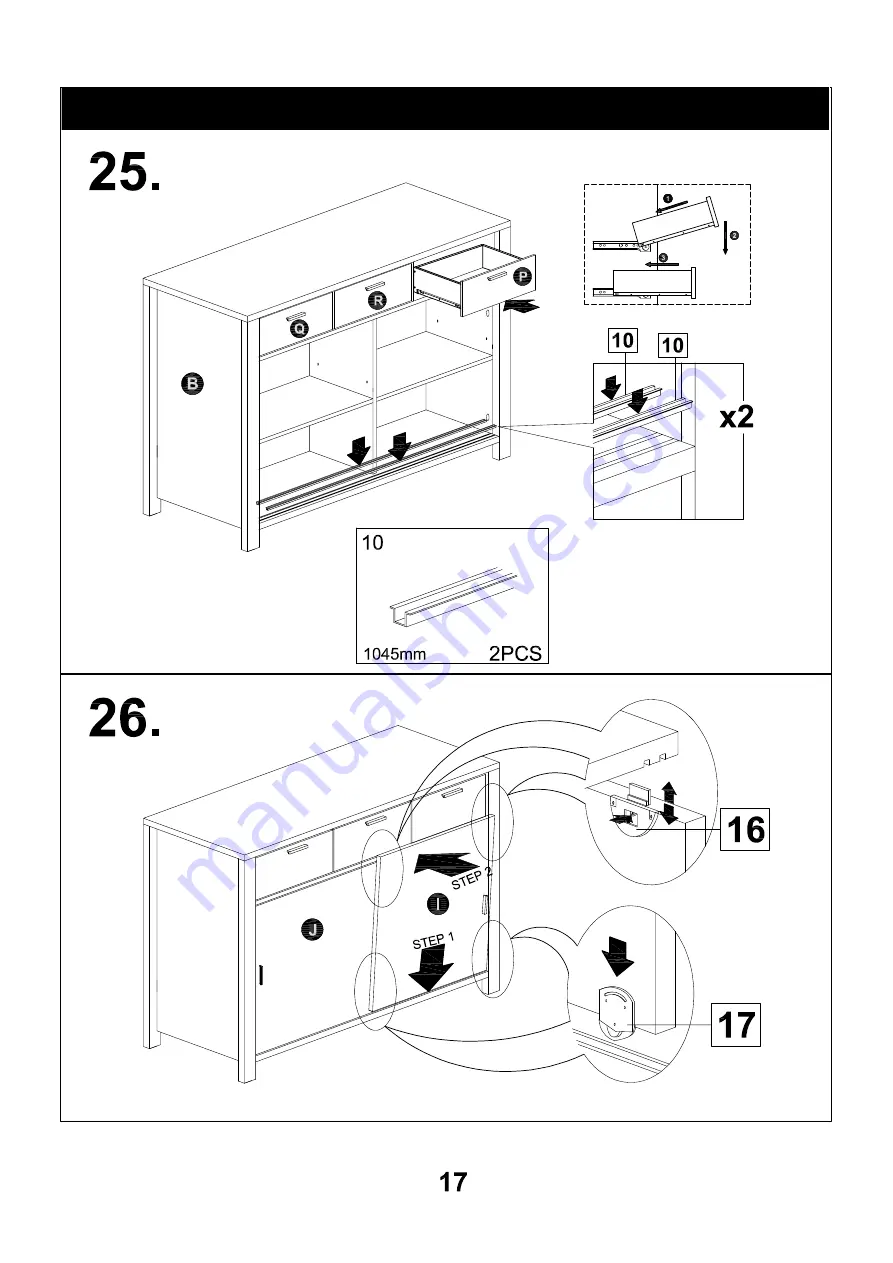 Living & Co Indiana Buffet Instruction Manual Download Page 17