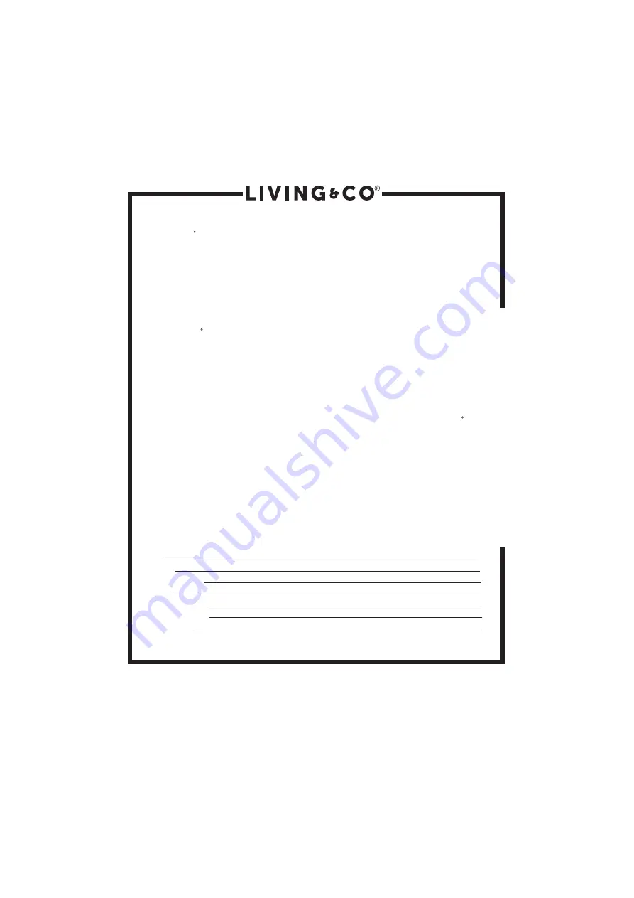 Living & Co LMW720W Instruction Manual Download Page 13