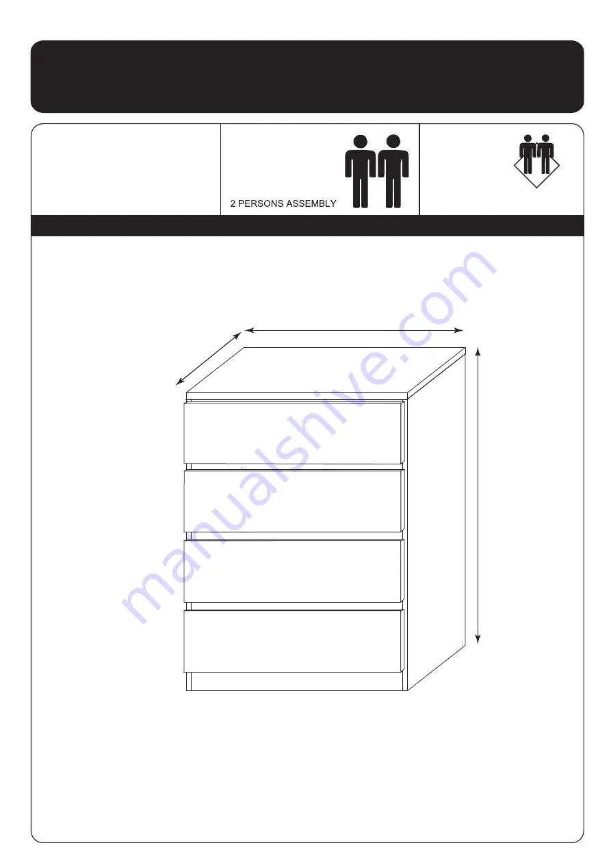 Living & Co WHISTLER 4 DRAWER TALLBOY Assembly Instructions Manual Download Page 1